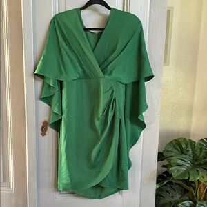 Elegant Green Draped Dress